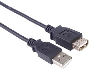 PremiumCord USB 2.0 kabel prodlužovací, A-A, 3m černá