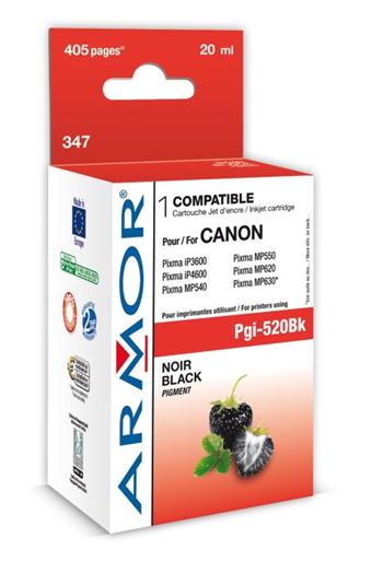 ARMOR ink-jet pro Canon iP3600, černá, komp. s PGI520BK, s čipem, k.č. 347, 20ml