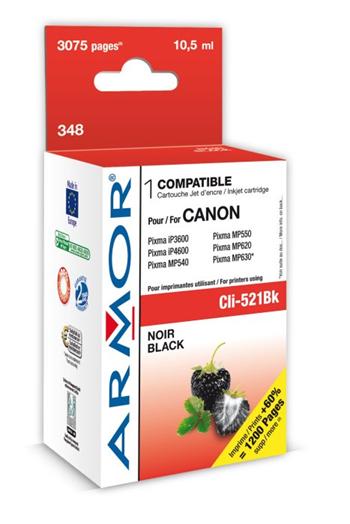 ARMOR ink-jet pro Canon iP3600,černá, komp. s CLI521BK, s čipem,k.č.348, 11ml