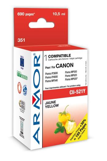 ARMOR ink-jet pro Canon iP3600, yellow, komp.s CLI521Y, s čipem, k.č.351, 11ml