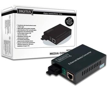 DIGITUS 10/100Base-TX to 100Base-FX Multimode Dual Fiber ST connector 2km