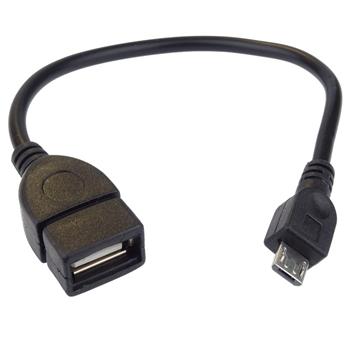 PremiumCord USB redukce kabel USB A/female - Micro USB/male 20cm