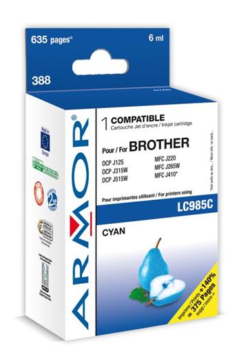 ARMOR ink-jet pro Brother, cyan, 6ml, komp.s LC985C č.k.388