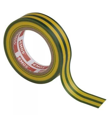 PremiumCord Izolační páska PVC 15/10 zelená/žlutá