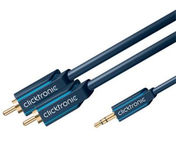 ClickTronic HQ OFC kabel Jack 3,5mm - 2x CINCH RCA, M/M, 1m
