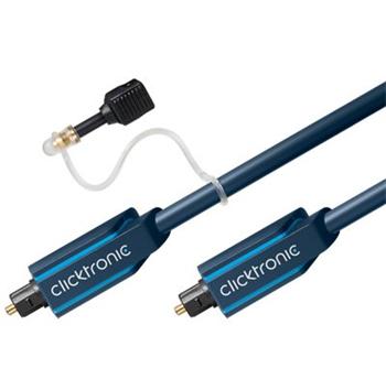 ClickTronic HQ Optický kabel Toslink TOS male - TOS male, s redukcí na 3.5mm, 3m