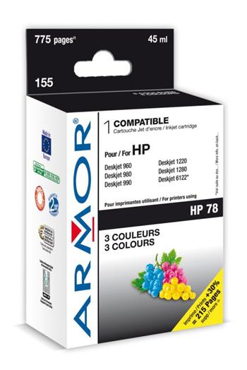 ARMOR ink-jet pro HP DJ 970 3 barvy, komp. s C6578A, 45 ml, 155 k.č.