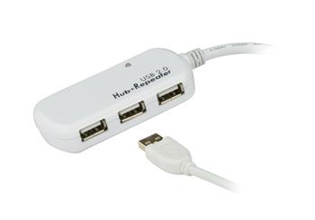 ATEN USB 2.0 aktivní prodlužka 12m s 4 portovým hubem