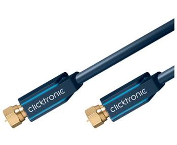 ClickTronic HQ OFC Satelitní antenní kabel F/male - F/male, ferrity, 3m