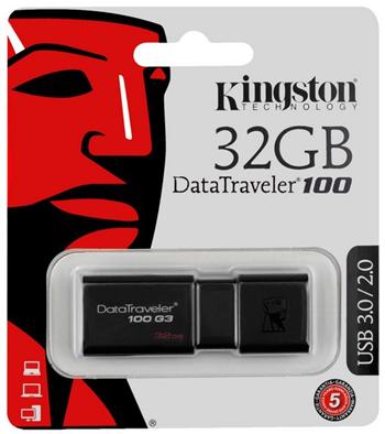 Kingston USB 3.0 32GB DataTraveler 100 G3 flashdisk