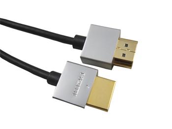 PremiumCord Slim HDMI 2.0 High Speed + Ethernet kabel, zlacené konektory, 1m 