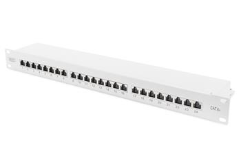 DIGITUS Patch panel, Cat6A 19" 24xSTP RJ45, 1U