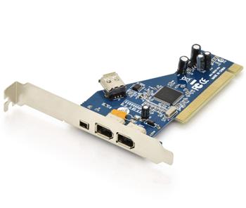 DIGITUS IEEE 1394a Interface Card, PCI, 4 Port2x6-Pin+1x4-Pin Extern, 1x6-Pin Intern PnP, VIA VT6306 chipset