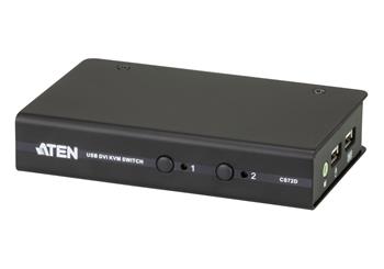 ATEN 2-port DVI KVM USB, audio 2.1, včetně kabelů