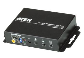 ATEN Konvertor VGA na HDMI rozhraní s audiem až 1080P, vestavěný scaler