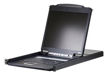 ATEN 8-port KVM PS/2+USB, OSD, rack, 19" LCD, touchpad, klávesnice