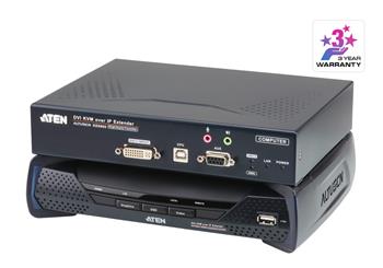 ATEN Zařízení pro ovládání DVI KVM OverNet, rack, RS-232, více počítačů, více ovládacích míst