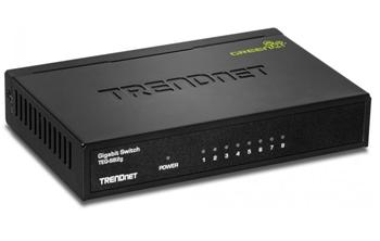 TRENDnet 8port Gigabit GREENnet Switch 10/100/1000 energeticky úsporný, kovový