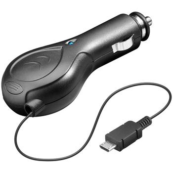 goobay Nabíjecí zdroj s navíjecím kabelem a micro USB pro mobilní telefony do automobilu 0,8A