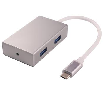 PremiumCord USB-C hub 4x USB3.0 hliníkové pouzdro