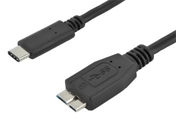 PremiumCord Kabel USB 3.2 konektor C/male - USB 3.0 konektor Micro-B/male, 0,6m