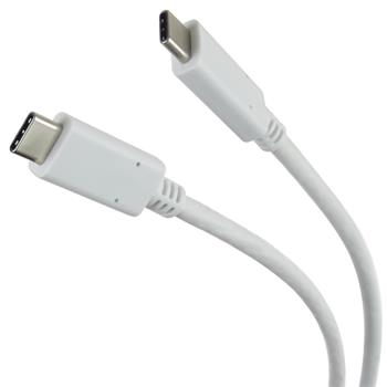 PremiumCord Kabel USB 3.2 konektor C/male - USB 3.2 C/male, bílý, 1m