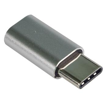 PremiumCord Adaptér USB-C/male - USB2.0  Micro-B/female, stříbrný