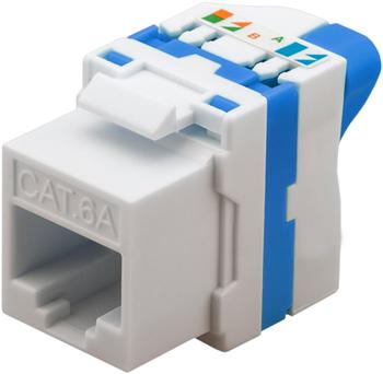 KeyStone jack RJ45 Cat6a nestíněný - montáž otočením tlačítka