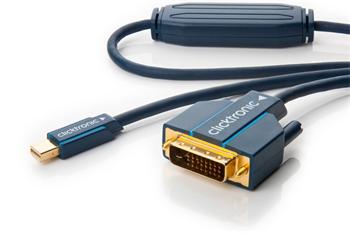 ClickTronic HQ OFC kabel Mini DisplayPort - DVI, zlacené kon., M/M, 1m