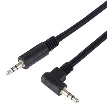 PremiumCord Kabel Jack 3.5mm - 3,5mm konektor 90° M/M 1m