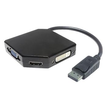 PremiumCord  adaptér  DisplayPort - HDMI + DVI + VGA 1080p (4K over HDMI)