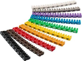 goobay Označovací klipy na kabel do průměru 2.5-4mm, 10x10ks, čísla