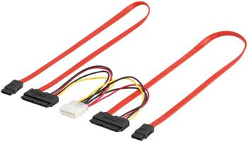 PremiumCord Combo SATA datový kabel + napájecí 50cm