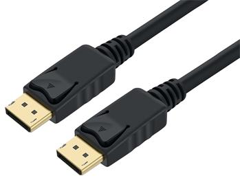 PremiumCord DisplayPort 1.3/1.4 přípojný kabel M/M, zlacené konektory, 2m