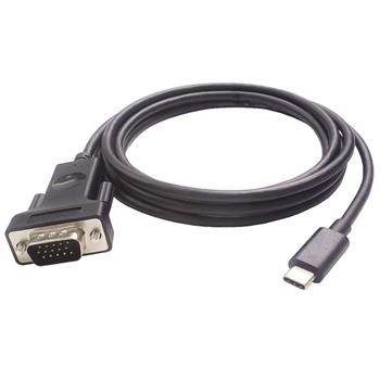 PremiumCord Převodník USB-C na VGA, kabel 1,8m, rozlišení FULL HD 1080p@60Hz