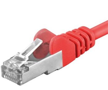 Premiumcord Patch kabel CAT6a S-FTP, RJ45-RJ45, AWG 26/7 0,5m červená