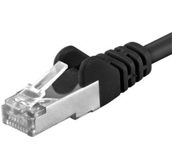 Premiumcord Patch kabel CAT6a S-FTP, RJ45-RJ45, AWG 26/7 1m černá