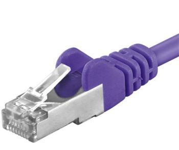 Premiumcord Patch kabel CAT6a S-FTP, RJ45-RJ45, AWG 26/7 3m fialová