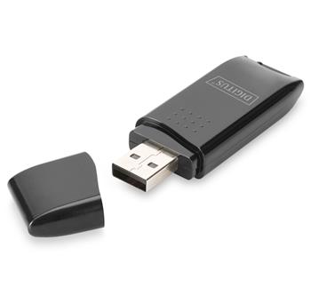 DIGITUS USB 2.0 čtečka  karet mini do usb portu SDHC, MMC, MS a TransFlash