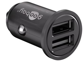 goobay Napájecí 12/24V autoadaptér na 2x USB 4,8A černý