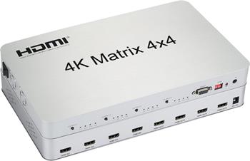 PremiumCord HDMI matrix switch 4:4 , rozlišení 4Kx2K