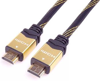 PremiumCord HDMI 2.0b High Speed + Ethernet kabel HQ, zlacené konektory, 0,5m