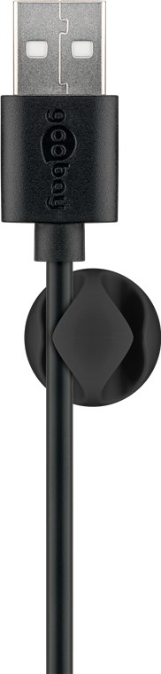 goobay Držák na 2 kabely na stůl 6ks - černá barva