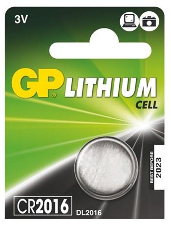 GP Lithium knoflíková baterie GP CR 2016 3V 90 mAh