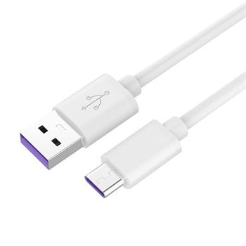 PremiumCord Kabel USB-C/M - USB 2.0 A/M, Super fast charging 5A, bílý, 1m