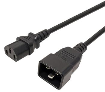 PremiumCord Kabel síťový propojovací 230V 10A 3m, konektory IEC 320 C13 - IEC 320 C20