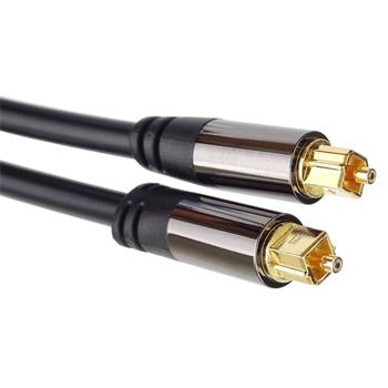 PremiumCord Kabel Toslink M/M, OD:6mm, Gold design  1,5m