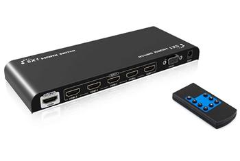 PremiumCord 4Kx2K@60Hz HDMI 2.0 switch 5:1 HDR, RS232 s dálkovým ovladačem