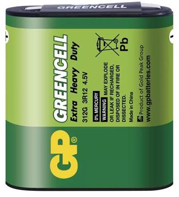 GP plochá baterie GP Greencell (4,5V) 3R12 