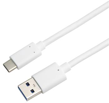PremiumCord kabel USB-C - USB 3.0 A (USB 3.2 generation 2, 3A, 10Gbit/s)  0,5m bílá